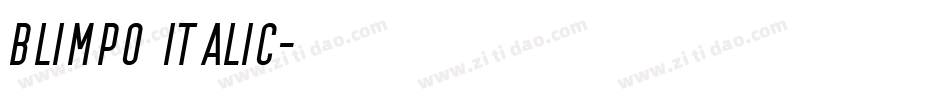 Blimpo Italic字体转换